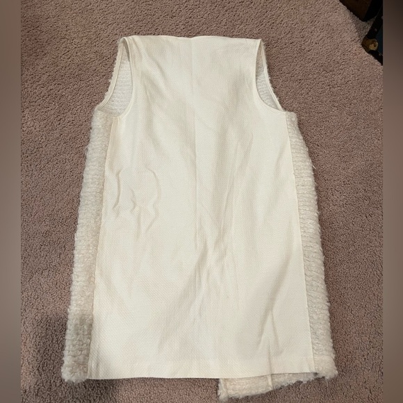 Women's ZARA BASIC Collection Retro long length poodle fur vest - Picture 7 of 9